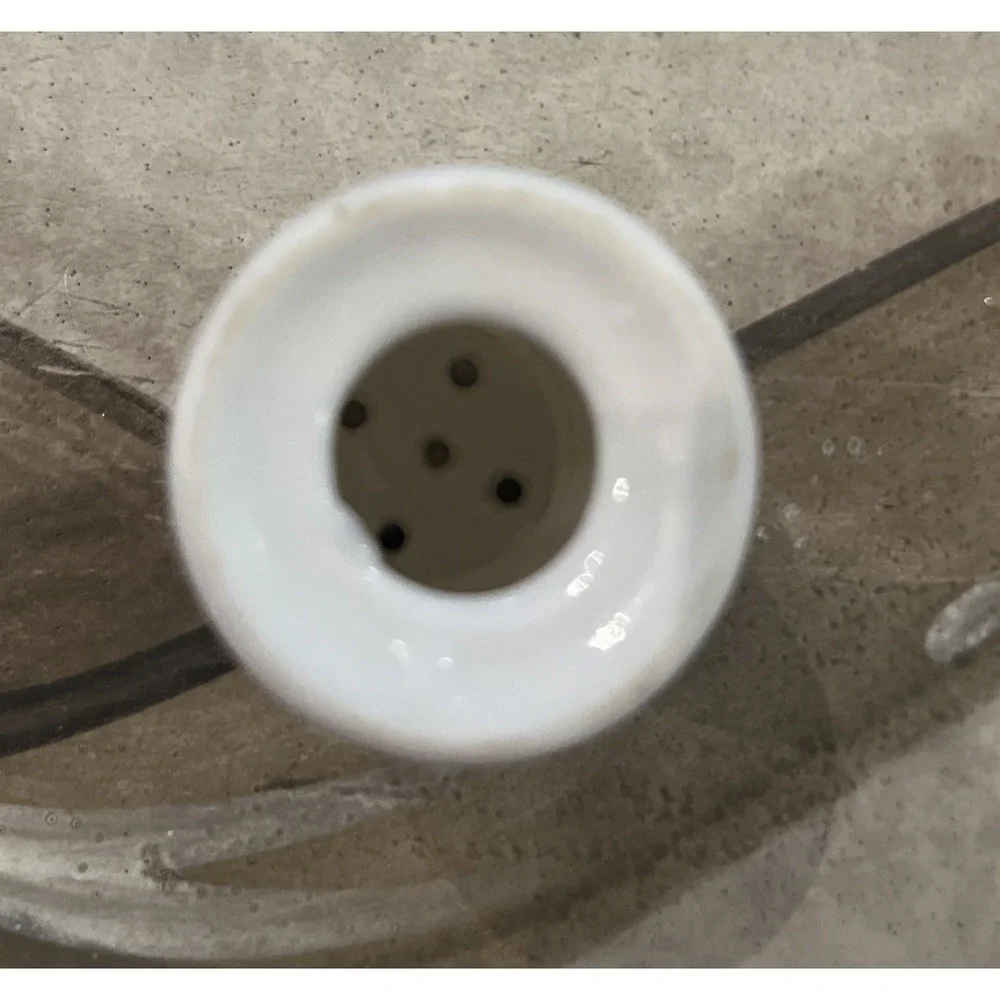 Small Ceramic White Salt And Pepper Shakers Approx 2